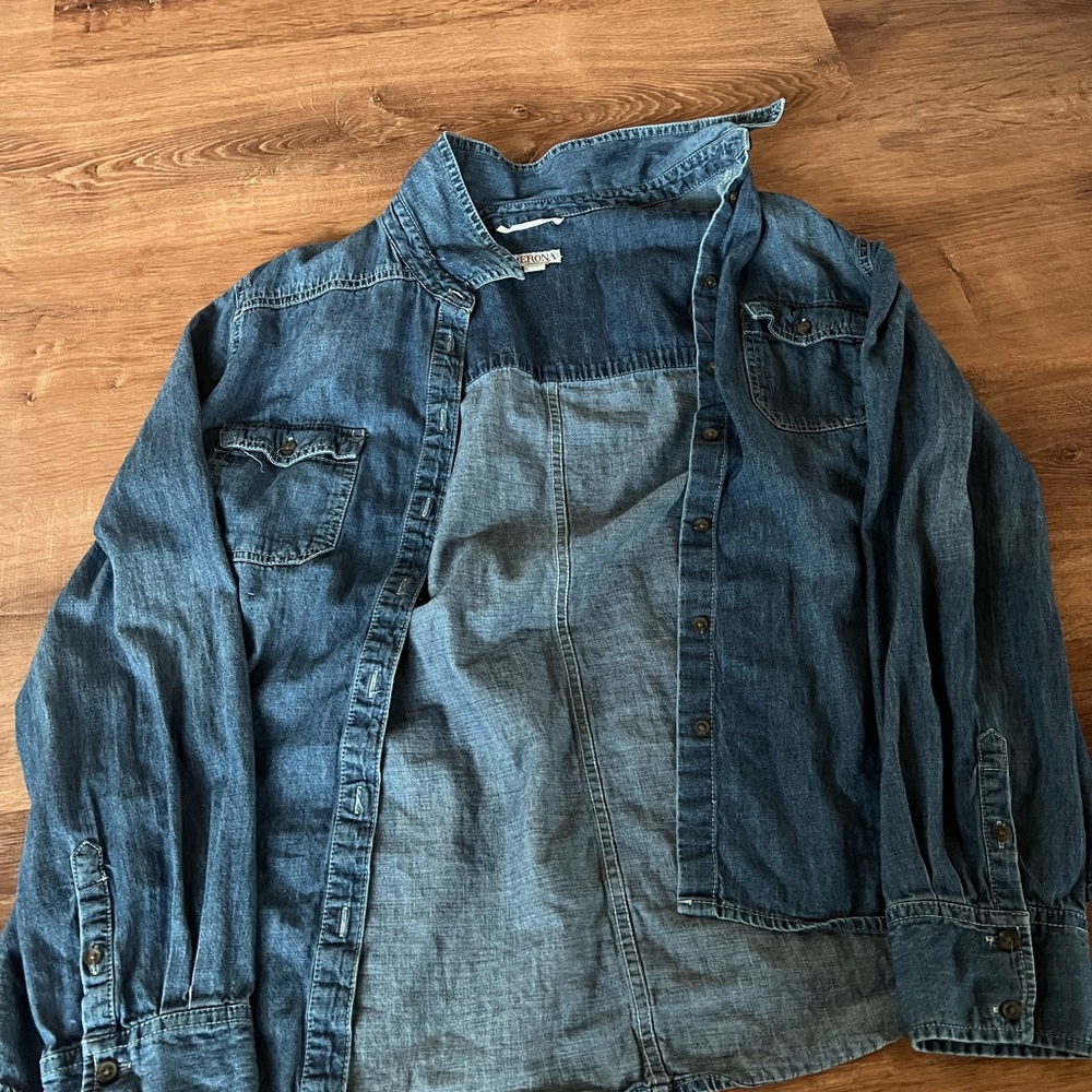 Denim flannel